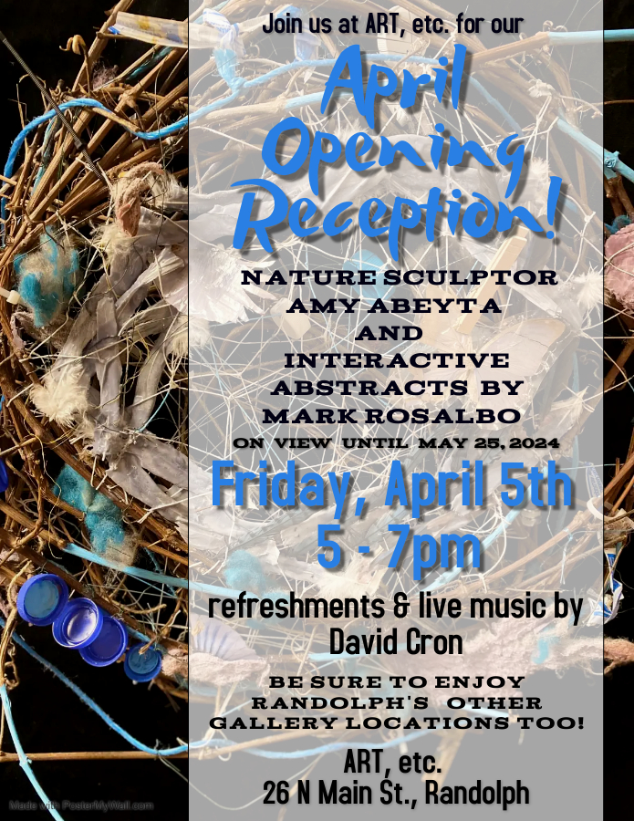 art poster w earthy twigs and yarn
