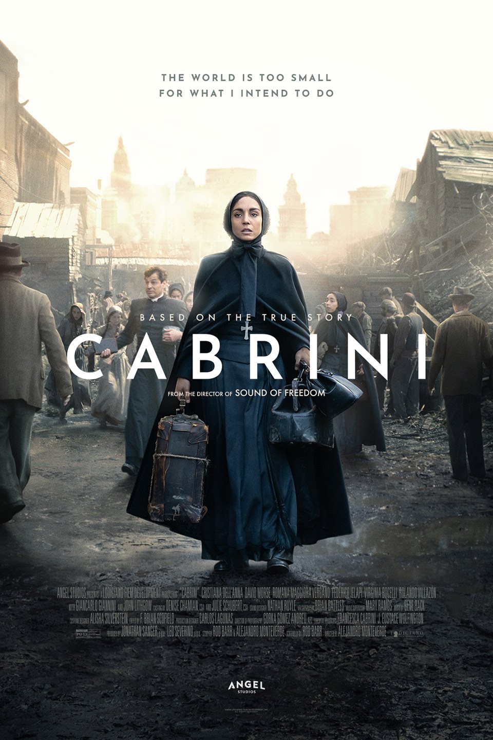 movie poster with woman walking