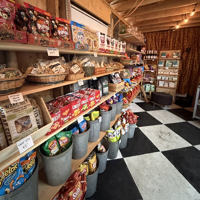 Sap Shack store w candy on shelves