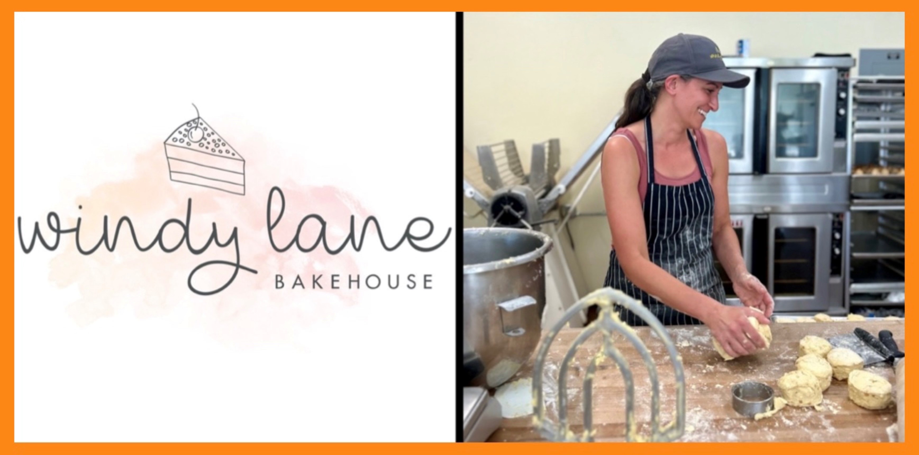 smiling woman baking