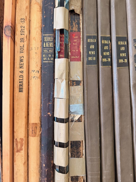 old issues of the paper bound in books