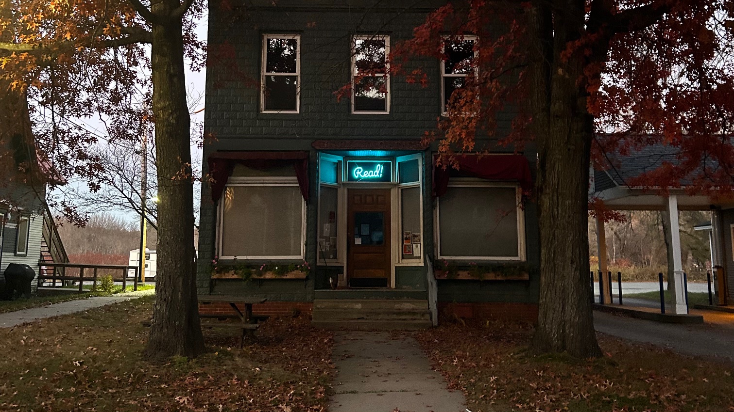 the Herald building in the fall